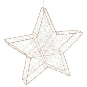 Светодиодная фигура Звезда Монтелло Голден 30 см, 30 теплых белых LED, таймер, на батарейках Koopman фото 3