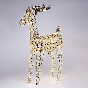 Светодиодная фигура Олень Брэй 80 см золотая, 200 теплых белых микро LED ламп, таймер, IP44