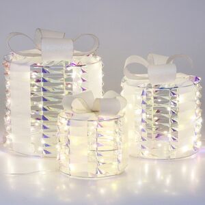 Светодиодные подарки Rollstone 15-25 см, 3 шт, 135 теплых белых LED ламп, на батарейках, таймер, IP20