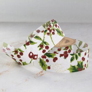 Декоративная лента Red Berries 270*4 см, белая