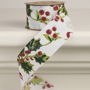 Декоративная лента Red Berries 270*4 см белая Koopman фото 1