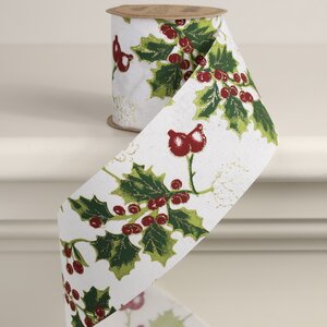 Декоративная лента Red Berries 270*6 см белая Koopman фото 1