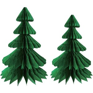 Набор новогодних украшений из бумаги Зеленая Елочка 20-30 см 2 шт Koopman фото 2