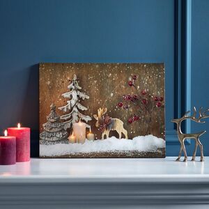 Светодиодная картина Зимнее Кантри 40*30 см на батарейках