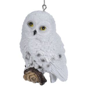 Елочная игрушка Сова Арнолиа - Гостья из белоснежной пурги 10 см, подвеска Koopman фото 2