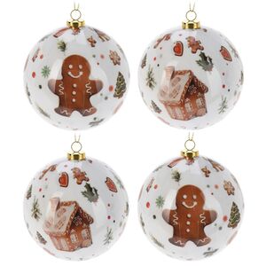 Набор елочных шаров Gingerbread - Пряничные человечки 8 см, 4 шт Koopman фото 5