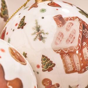 Набор елочных шаров Gingerbread - Пряничные человечки 8 см, 4 шт Koopman фото 4
