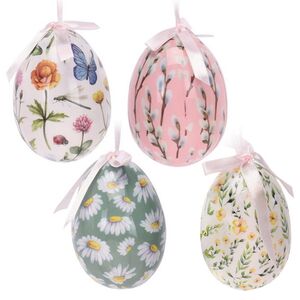 Пасхальные украшения Яйца - Flower Easter 10 см, 4 шт, подвеска Koopman фото 4