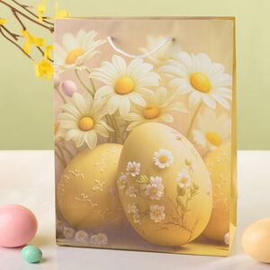 Подарочный пакет Пасхальные Ромашки 23*17 см