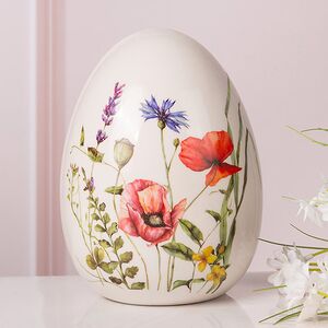 Декоративная фигурка Яйцо - Красные Маки 18*14 см