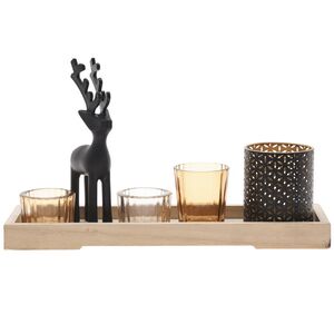 Набор подсвечников на подносе Markinch, 32*19 см, 6 предметов Koopman фото 1