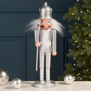 Декоративная фигурка Щелкунчик - Его Высочество 28 см серебристый
