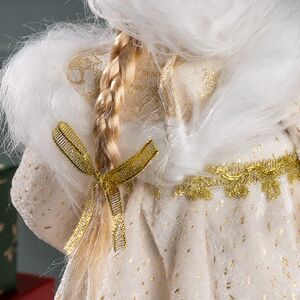 Фигура Снегурочка - Снежная красавица в кремовой шубке 37 см Koopman фото 6