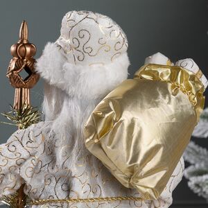 Фигура под елку Дед Мороз - Сказочный Волшебник в кремовом кафтане 45 см Koopman фото 6