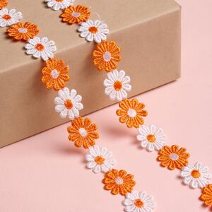 Декоративная лента Гербера 200*5 см оранжевая