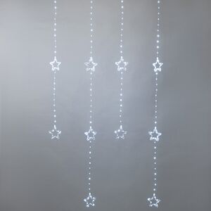 Светодиодная гирлянда бахрома Звездопад Estelar 2*2 м, 415 холодных белых микро LED ламп, контроллер, таймер, IP44 Koopman фото 2