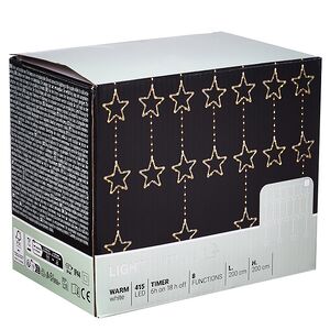 Светодиодная гирлянда бахрома Звездопад Estelar 2*2 м, 415 теплых белых LED ламп, контроллер, таймер, IP44