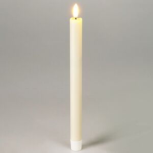 Столовая светодиодная свеча с имитацией пламени Sunrise 25 см слоновая кость, 2 шт с пультом, таймер, на батарейках Koopman фото 1