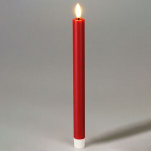 Столовая светодиодная свеча с имитацией пламени Sunrise 25 см красная, 2 шт с пультом, таймер, на батарейках Koopman фото 1