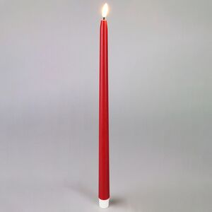 Столовая светодиодная свеча с имитацией пламени Romance 38 см красная, 2 шт с пультом, таймер, на батарейках Koopman фото 1