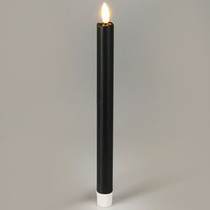 Столовая светодиодная свеча с имитацией пламени Sunrise 25 см черная, 2 шт с пультом, таймер, на батарейках Koopman фото 1