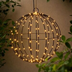 Подвесной светильник Шар Фобос 30 см, 120 экстра теплых белых LED, на батарейках, IP44