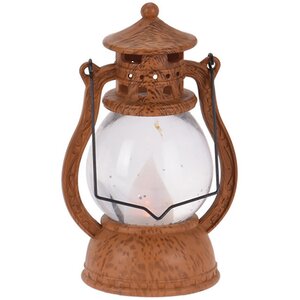 Декоративный фонарь - снежный шар Лампа волшебника Бартоломеуса 12 см на батарейке, янтарный Koopman фото 2