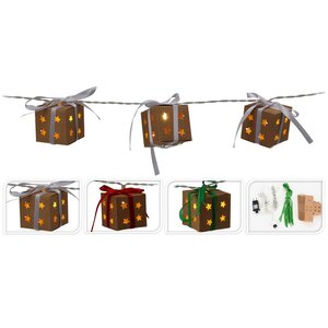 Светодиодная гирлянда Сделай сам - Новогодние подарки, 10 теплых белых LED ламп, на батарейках Koopman фото 1