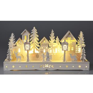 Новогодний светильник Рождество в Гудвангене 30*15 см, 10 LED ламп, на батарейках