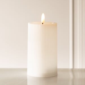 Уличная светодиодная свеча с имитацией пламени Дарвен 12.5 см белая, на батарейках, таймер