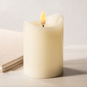 Светодиодная свеча с имитацией пламени Кертон 10 см, слоновая кость, на батарейках, таймер