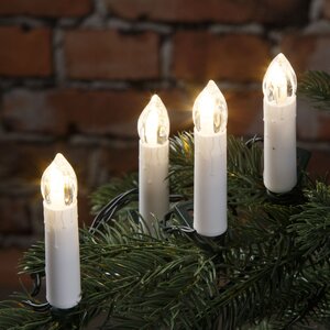 Гирлянда свечи Моника, 50 свечей на клипсах, 12.5 м, зеленый ПВХ, IP20 Koopman фото 1