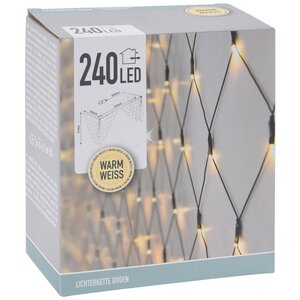 Гирлянда для балкона Сетка Balcony Lights 4.1*1 м, 240 теплых белых LED ламп, черный ПВХ, IP44 Koopman фото 4