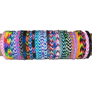 Резиночки для плетения силиконовые, цвет: металлик серебро и золото Rainbow Loom фото 3
