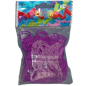 Резиночки для плетения силиконовые, цвет: фиолетовый неоновый