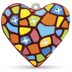 Набор для раскрашивания со стразами Елочная игрушка Сердце Шар Папье фото 2