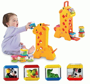 Жираф с кубиками Fisher Price фото 1
