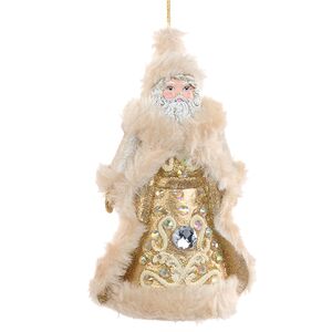 Елочная игрушка Санта - Winter Baroque 12 см золотая Goodwill фото 1