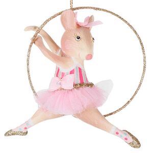 Елочная игрушка Мышка в розовом - Circus Birthday 10 см Goodwill фото 1