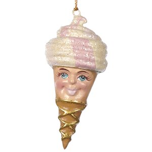 Елочная игрушка Мороженое Малиновый Миф - Cabriolet a Glace 10 см, подвеска Goodwill фото 1