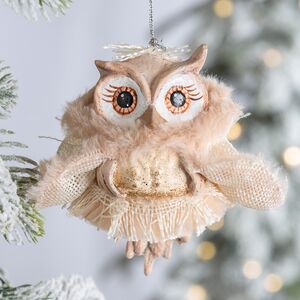 Елочная игрушка Сова Айли - Волшебный лес Монтерра 12 см, подвеска