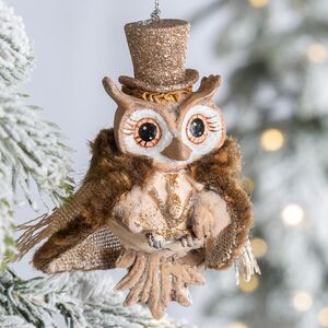 Елочная игрушка Филин Коули - Волшебный лес Монтерра 12 см, подвеска