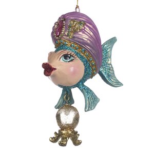 Елочная игрушка Рыбка Атталия - Crystal Sea 15 см, подвеска Goodwill фото 1