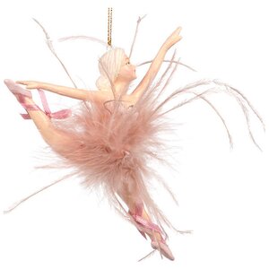 Елочное украшение Балерина Мари-Франсуаз - Кабаре Chat Noir 15 см в пудровом платье, подвеска Goodwill фото 1