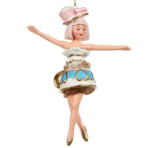 Елочная игрушка Королева Чаепитий - Кокетливая Джанна 16 см, подвеска Goodwill фото 1