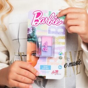 Детская декоративная косметика - тени для век Barbie, сиреневый и розовый Angel Like Me фото 3