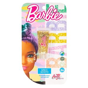 Детская декоративная косметика - блестки для лица Barbie Золото Angel Like Me фото 1