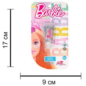 Детская декоративная косметика - блестки для лица Barbie Серебро Angel Like Me фото 3
