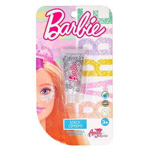 Детская декоративная косметика - блестки для лица Barbie Серебро