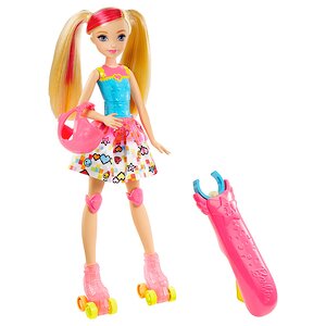 Кукла Барби Виртуальный мир - на светящихся роликах 33 см Mattel фото 1